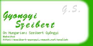 gyongyi szeibert business card