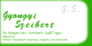 gyongyi szeibert business card